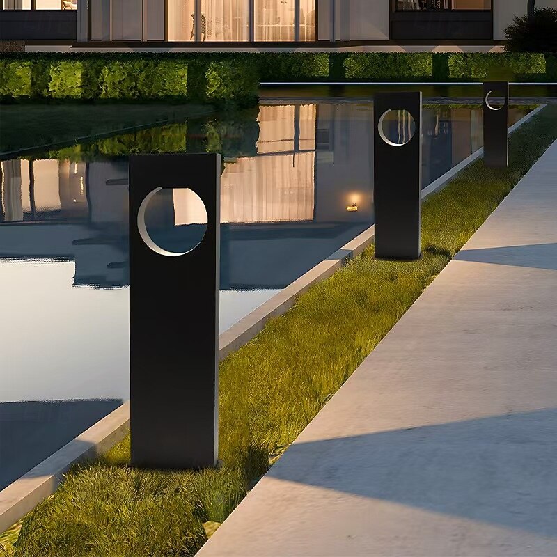 Outdoor LED Post Light Modern Outdoor Wall Lights Warm White Light Color Utility Power Solor Pathway Floor Lawn Landscape Lighting Lights Villa Yard Path Camping Light 60cm 110-240V4