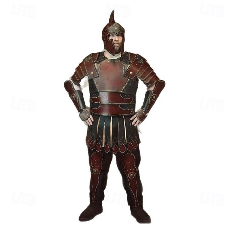 Retro Vintage Medieval Renaissance Armor Chest Guard Knight Ritter Viking Fancy Dress Men's Viking Halloween Carnival Masquerade Party Renaissance Fair LARP Adults' Chest Guard All Seasons4