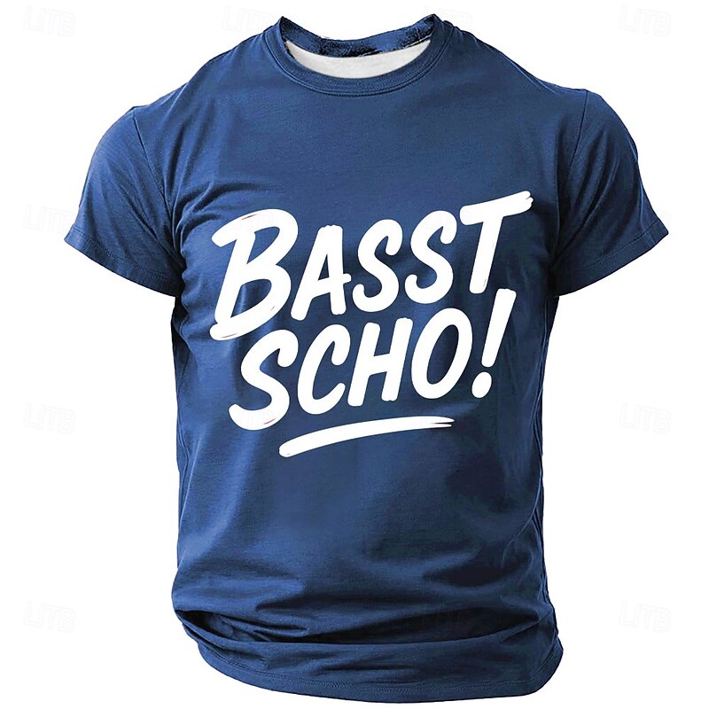 Men's Rude German T Shirt Short Sleeve T shirt Graphic Print Crew Neck Shirt Fashion Daily Street Casual Daily Black Red Blue Summer Spring All Seasons Clothing Apparel S M L XL XXL XXXL2