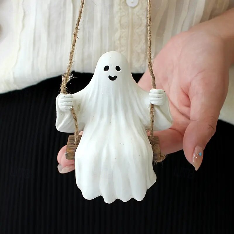 Spooky Swing Resin Decorations - Perfect for Halloween Garden and Home Decor  No Power Required3