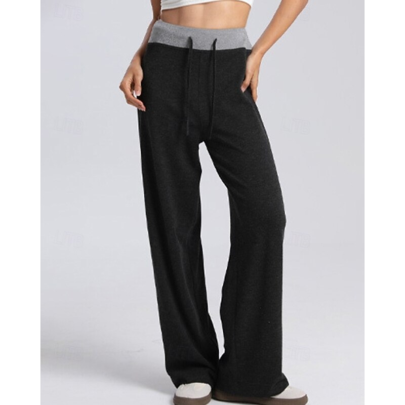 Women's Sweatpants Track Pants Straight Leg Pants Lace Pocket Bottoms Outdoor Sports & Outdoor Workout Windproof Moisture Wicking Pilates Running Yoga Regular Fit Sportswear Activewear Color Block2