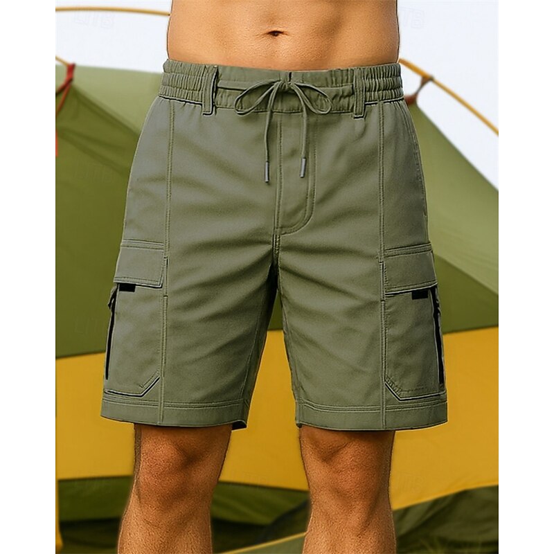 Men's Cargo Shorts Hiking Shorts sport shorts Summer Outdoor Regular Fit Quick Dry Lightweight Breathable Shorts Elastic Waist Black Army Green Tennis Golf Running S M L XL XXL4