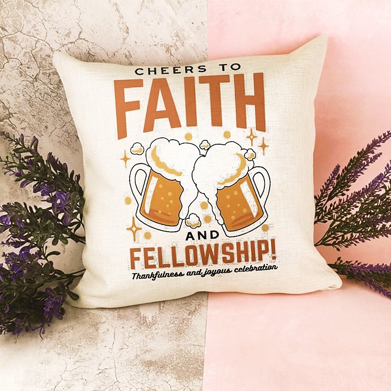 Oktoberfest German Bavarian Decorative Toss Pillows Cover 1PC Soft Square Couch Cushion Funny Beer Design4