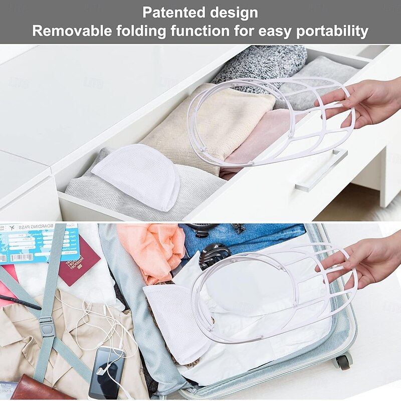 Hat Washer Cage for Baseball Caps, Foldable Hat Washing Protector Bag for Washing Machine, Anti-Deformation Hat Cleaner Laundry Bag, 1 Pack4