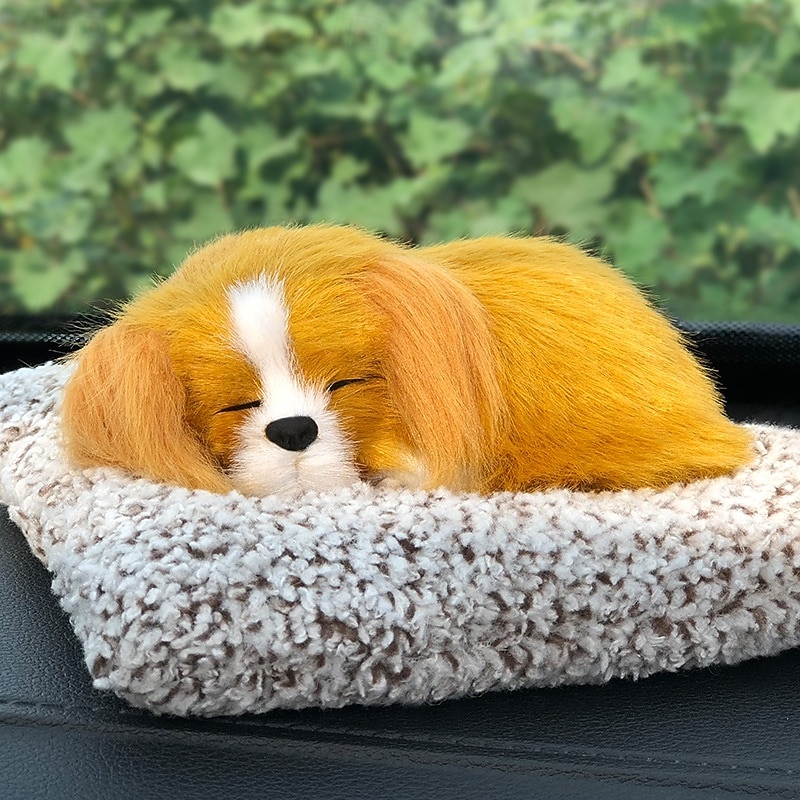 Simulation Puppy Plush Toy Lovely Animal Doll Cute Sleeping Dog Stuffed Animal Dog Room Car Decoration Birthday for Kids Toddlers Baby4