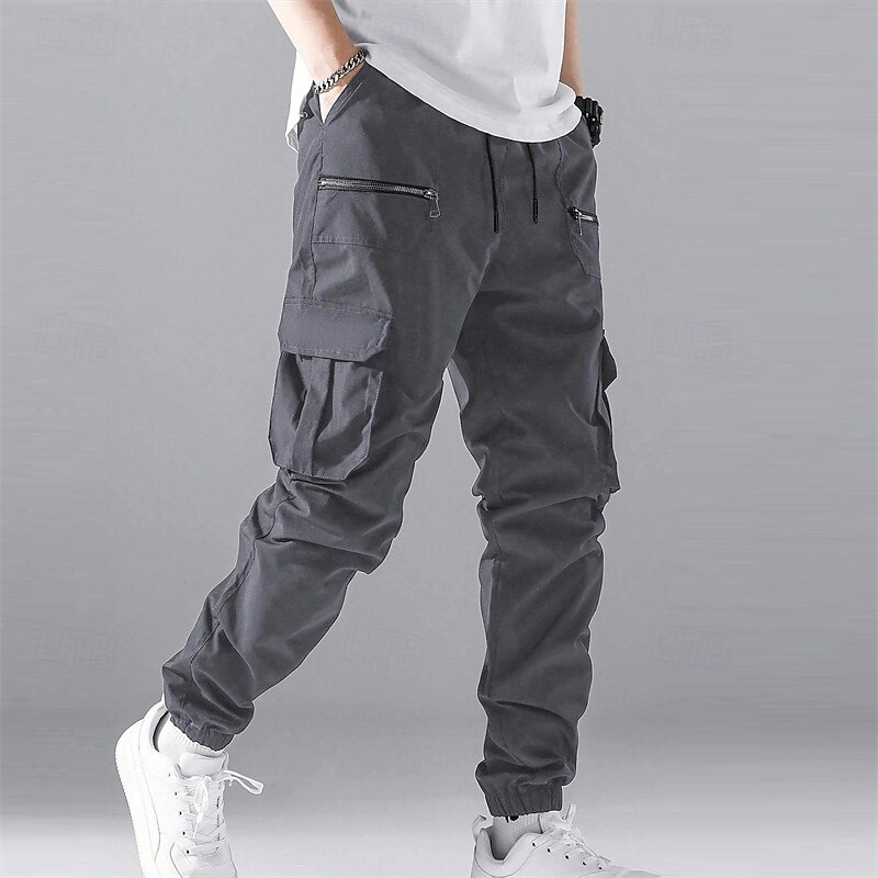 Men's Cargo Pants Hiking Pants Trousers Hiking Trousers Outdoor Regular Fit Waterproof Windproof Quick Dry Lightweight Pants / Trousers Elastic Waist Zipper Pocket Black Blue Camping / Hiking Golf4