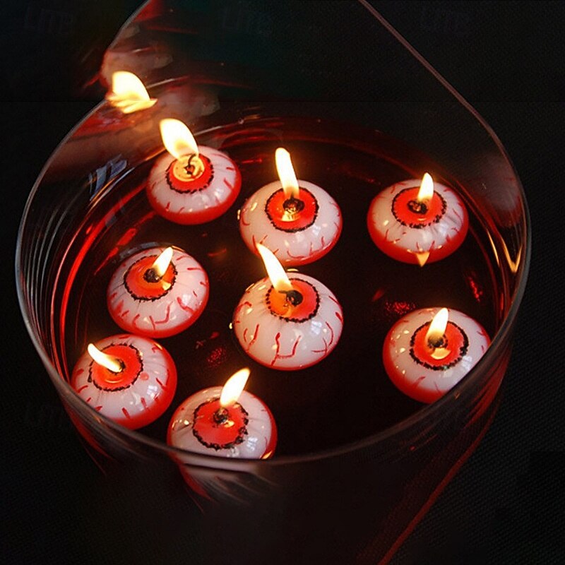 Halloween Party Decoration Eyeball Candle Halloween Eyeball Floating Candle Glowing