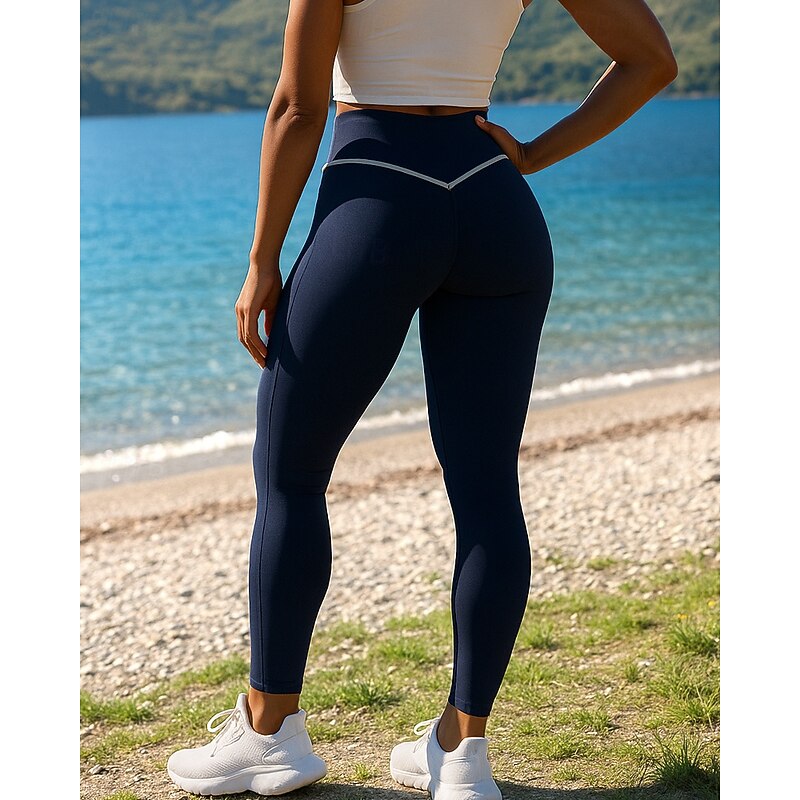 Women's Leggings Running Pants Elastic Waistband High Waist Pants / Trousers Sports & Outdoor Casual Breathable Quick Dry Lightweight Tennis Golf Running Regular Fit Sportswear Activewear Color Block2