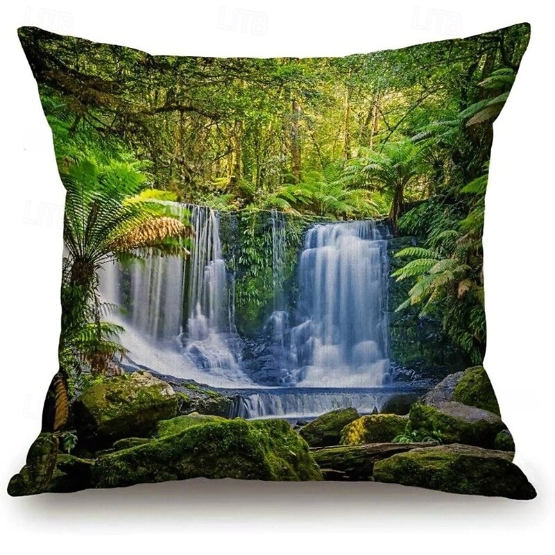 Landscape Forest Decorative Toss Pillows Cover 1PC Soft Square Couch Cushion Case Pillowcase for Bedroom Livingroom Sofa Chair
