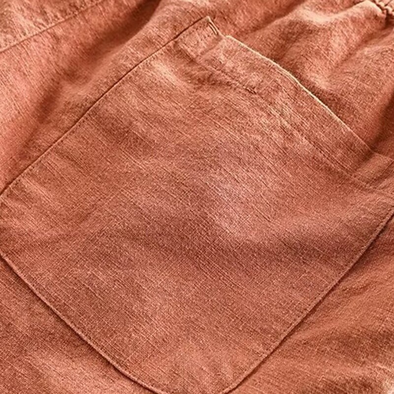 Men's Shorts Linen Shorts Summer Shorts Beach Shorts Pocket Drawstring Elastic Waist Plain Comfort Breathable Short Vacation Holiday Beach Hawaiian Boho Black Navy Blue4