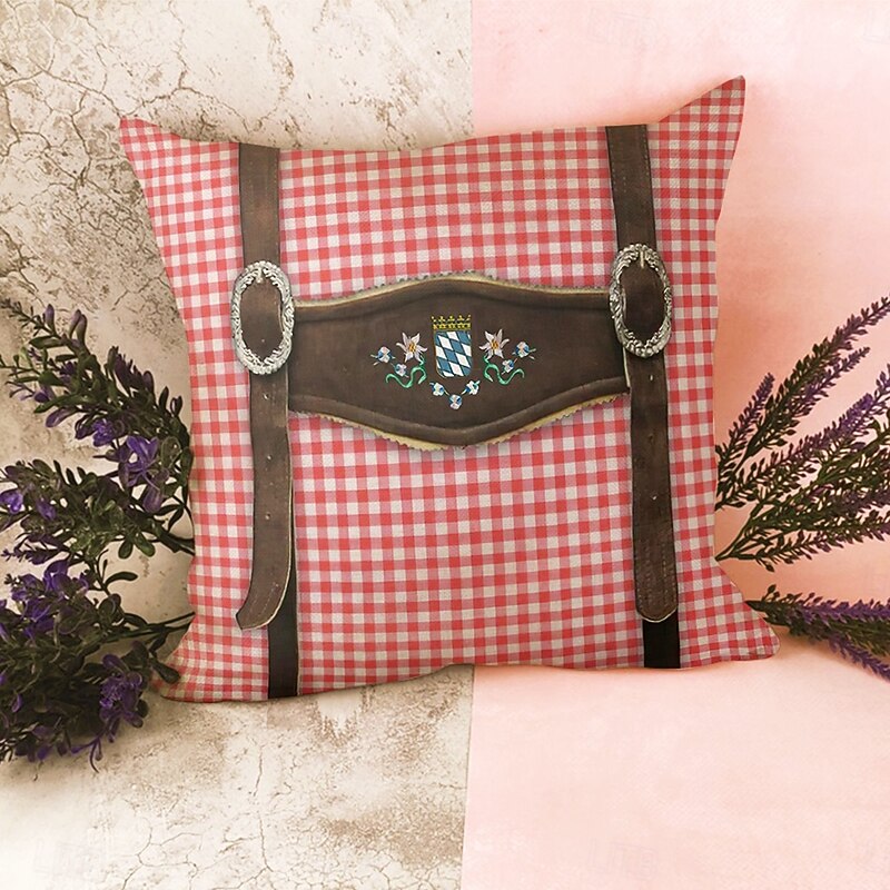 Oktoberfest German Bavarian Decorative Toss Pillows Cover 1PC Soft Square Couch Cushion Schöneberger Lederhosen Drindl4