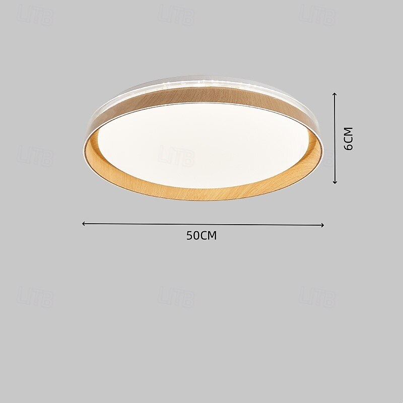 Ceiling Light Modern Chandelier LED Ceiling Lamps Ceiling Light, Log LED Lights, Wooden Japanese-Style Ultra-Thin Room Lights,Round Solid Wood Living Room Lights,Light Ultra-Thin Large Size4