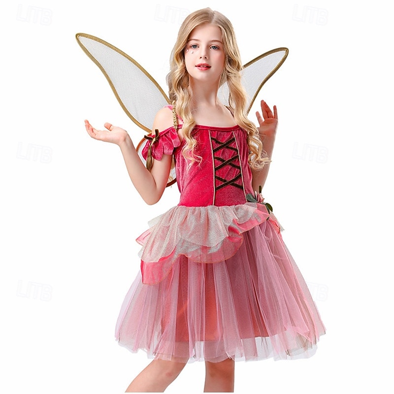 Elf Halloween Masquerade Halloween Kid's Girls' Halloween Carnival Children's Day Carnival Halloween Easy Halloween Costumes Dress Up2
