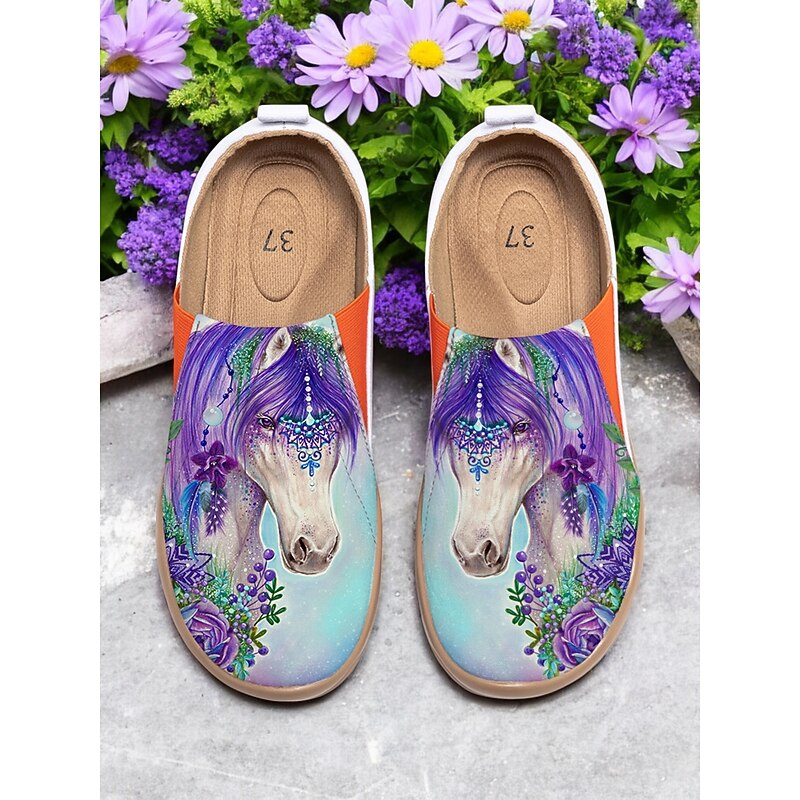 Women's Colorful Cute Cat Print Women's Travel Shoes – Vibrant Slip-On Flats for Daily Walking, Vacation & Outdoor Comfort, Lightweight Comfy Footwear for Cat Lovers Sheena Pike2