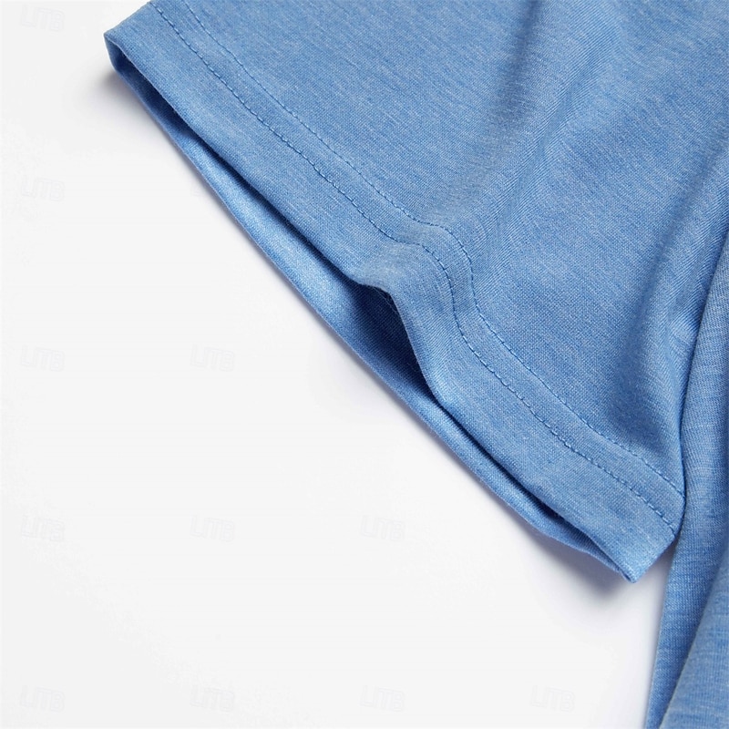 Men's Henley Shirt Tee Top Short Sleeve Plain Fashion Designer Basic Pocket Buttons Henley Vacation Street Going out Summer Black Gray Blue Henley T-Shirt4