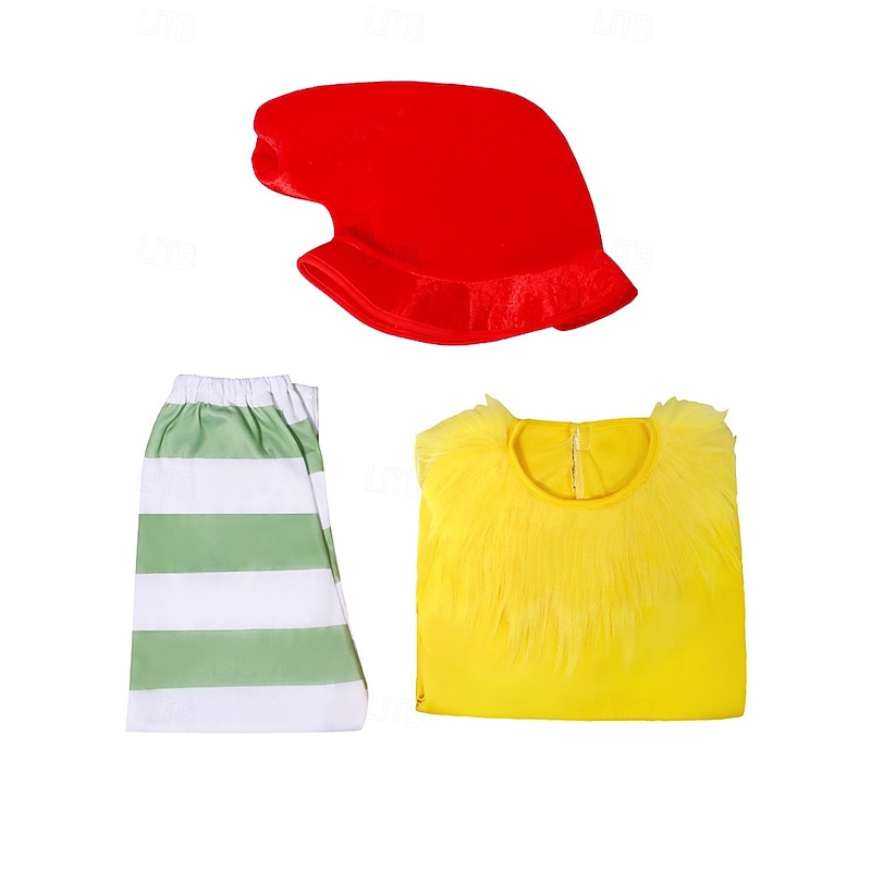 Green Eggs and Ham Sam I Am Costume Storybook Characters Cosplay Movie Cosplay for Boys Girls' Kids Halloween Carnival World Book Day Performance Educational Dress Up School Event2