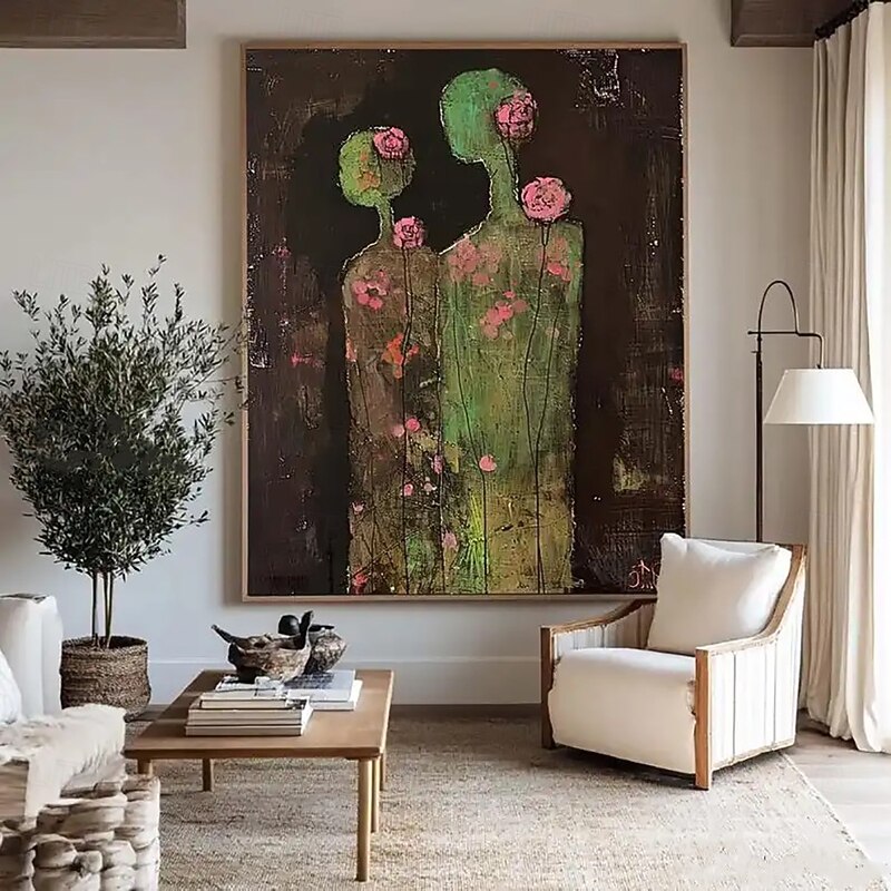 Handmade Oil Painting Canvas Wall Art Decoration Abstract Figures for Home Decor Stretched Frame Hanging Painting/Rolled Frameless Unstretched Painting2