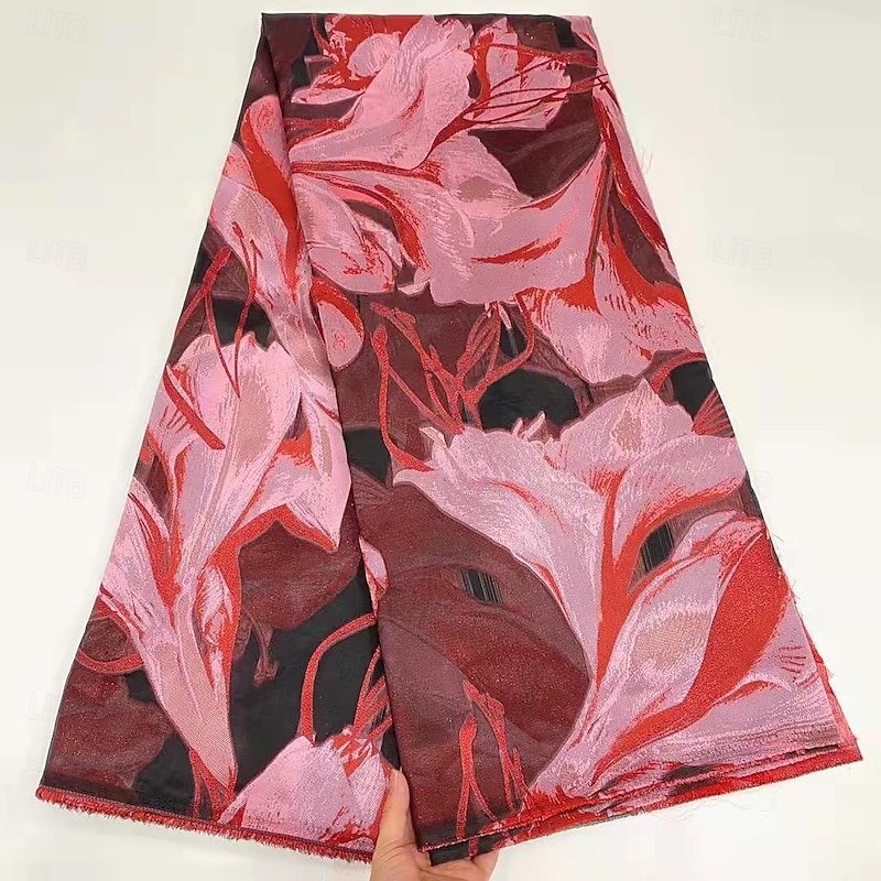 A-Line Evening Gown Elegant Dress Formal Wedding Floor Length Sleeveless V Neck Pocket Nylon with Floral Print Pocket4