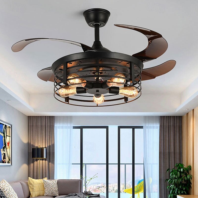 5-Light 107 cm Island Design Ceiling Fan Metal Painted Finishes Vintage 110-120V 220-240V4