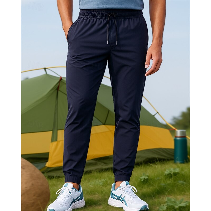 Men's Running Pants Running Trousers Elastic Waistband Pants / Trousers Sports & Outdoor Casual Fall Quick Dry Lightweight Breathable Tennis Jogging Running Regular Fit Sportswear Activewear Solid3
