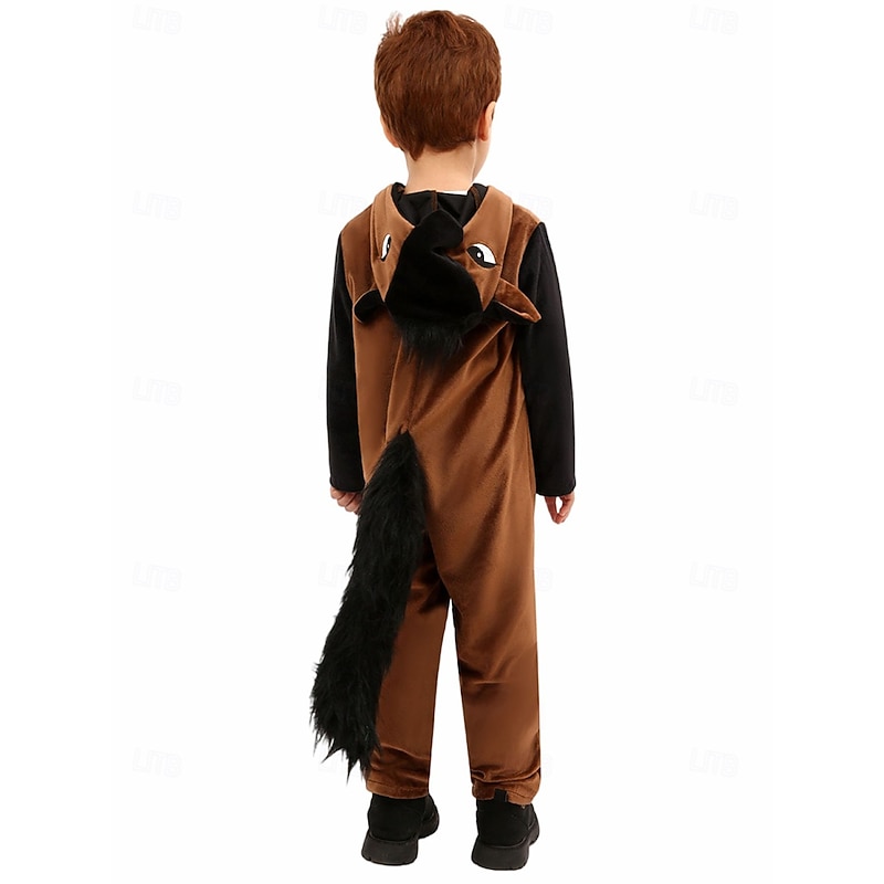 Horse Pony Halloween Kigurumi Pajamas Onesies Fairy Tail Animal Cosplay Kid's Boys' Girls' Halloween Carnival World Book Day Performance Educational Dress Up School Event Dress Up Easy Halloween2