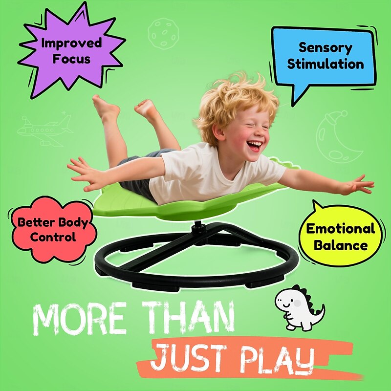 Turtle-Backed Swivel Sensory Chair for Kids - Vestibular Training & Physical Fitness Equipment2