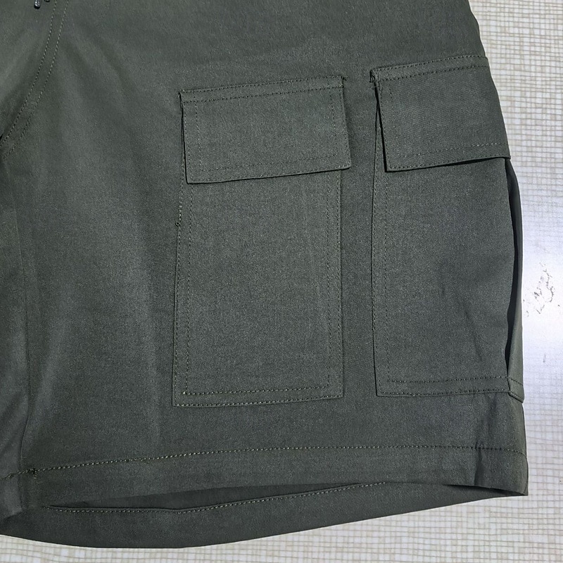 Men's Tactical Shorts Cargo Shorts Shorts Bermuda shorts Casual Shorts Drawstring Multi Pocket Straight Leg Plain Breathable Knee Length Outdoor Casual Fashion Streetwear Black Green Micro-elastic2