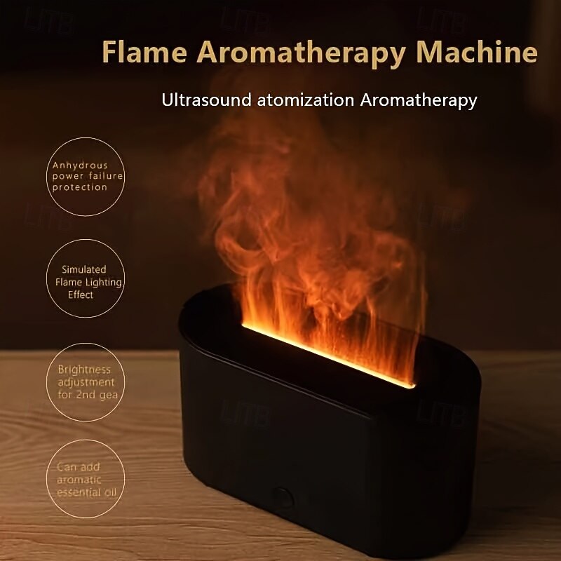 New Desktop Rainbow Simulated Flame Aromatherapy Machine Home Hotel USB Air Humidifier Aromatherapy Machine