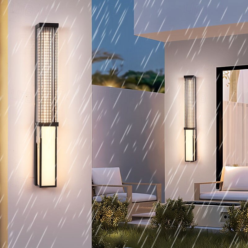 Outdoor LED Wall Lamp Metal Line Design Waterproof 80cm Lighting Indoor Wall Light Modern Bedroom Warm White Light 1PCS4