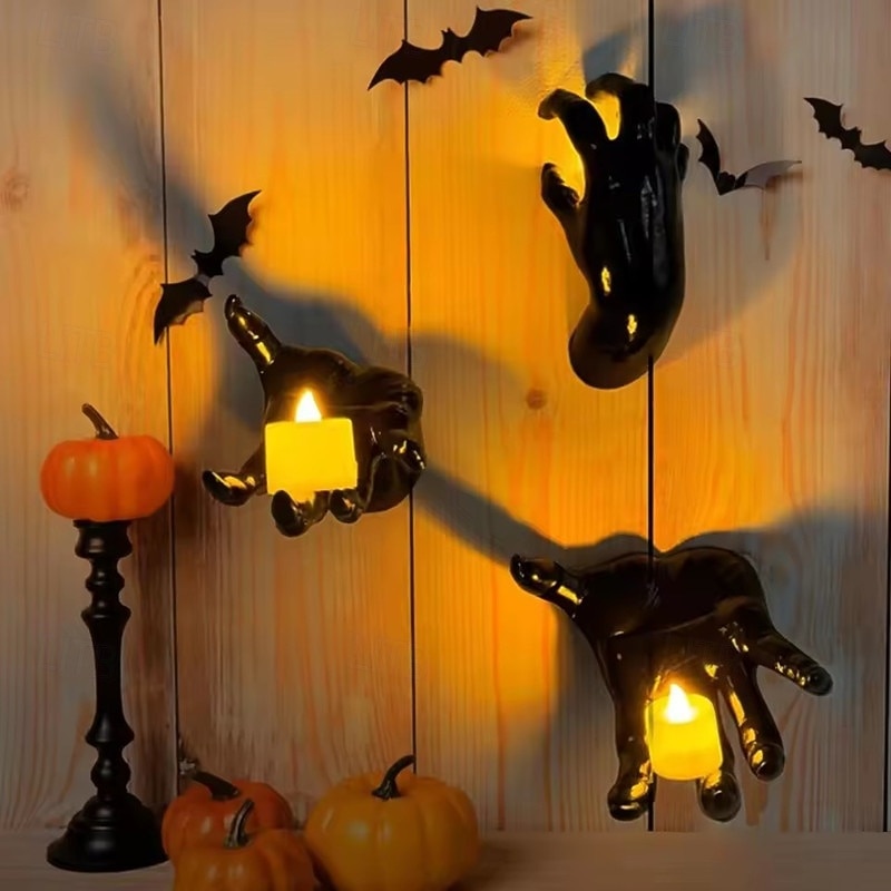 3PCS Devil's Hand Haunted House Decoration Ghost Hand Ornaments Halloween Spoof Toys2