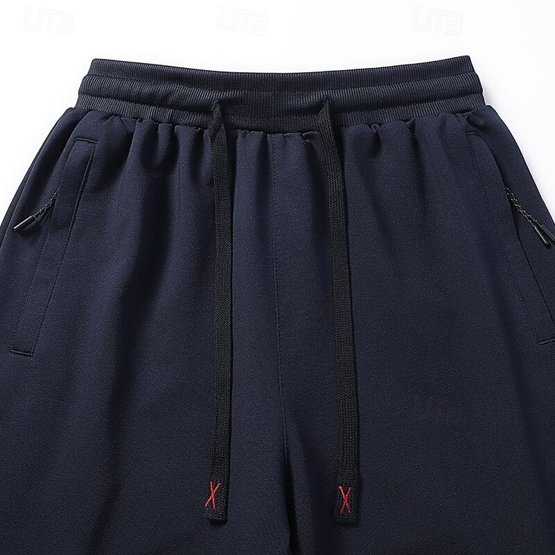 Men's Hiking Pants Trousers Fleece Pants Thermal Pants Winter Outdoor Regular Fit Warm Bottoms Pocket Elastic Waist Dark Grey Black Camping / Hiking Running S M L XL XXL4