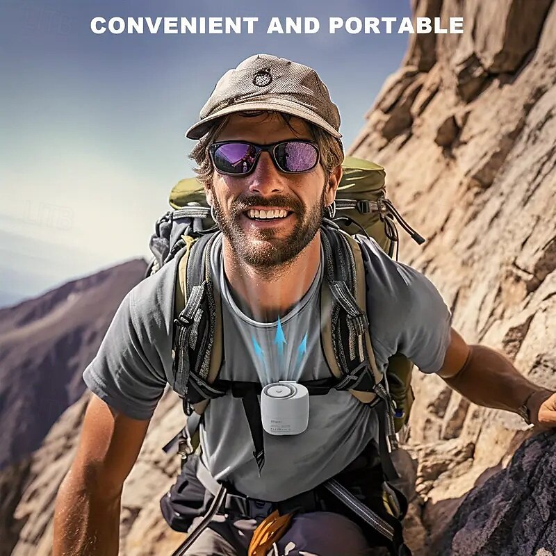 Clip Fan aka Ceiling Fan Portable Clip Waist USB Rechargeable Portable Outdoor Neck Fan CE/FCC2