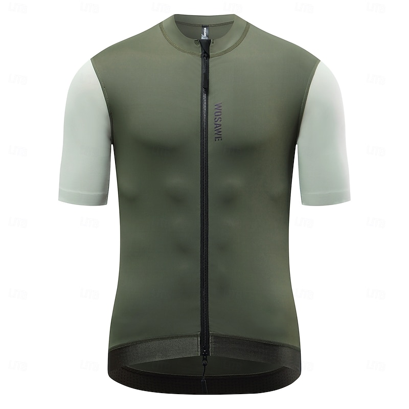WOSAWE spring and summer men's cycling short-sleeved tops quick-drying breathable road cycling clothing Slim and thin cycling clothes BD2814