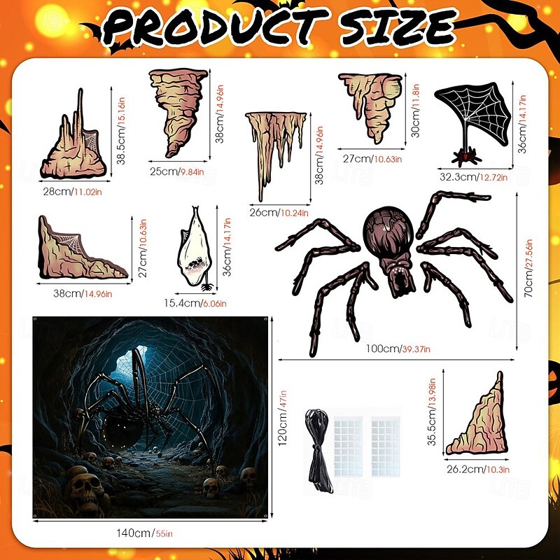 Halloween Trunk or Treat Car Decorations Kit - Large Halloween Witch Trunk or Treat for SUV, Halloween Car Decorations Outdoor Arch Entrance Garage Decorations3