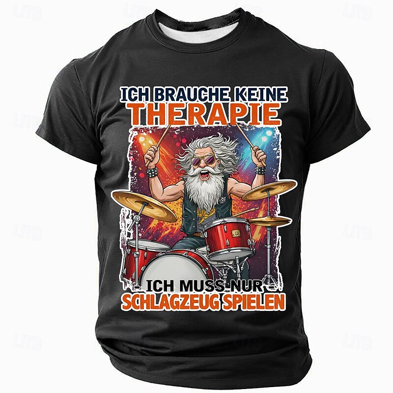 Men's Cartoon German T Shirt Short Sleeve T shirt 3D Print Crew Neck Round Neck Shirt Fashion Daily Basic Street Casual Daily Black Red Blue Summer Spring Clothing Apparel S M L XL XXL XXXL