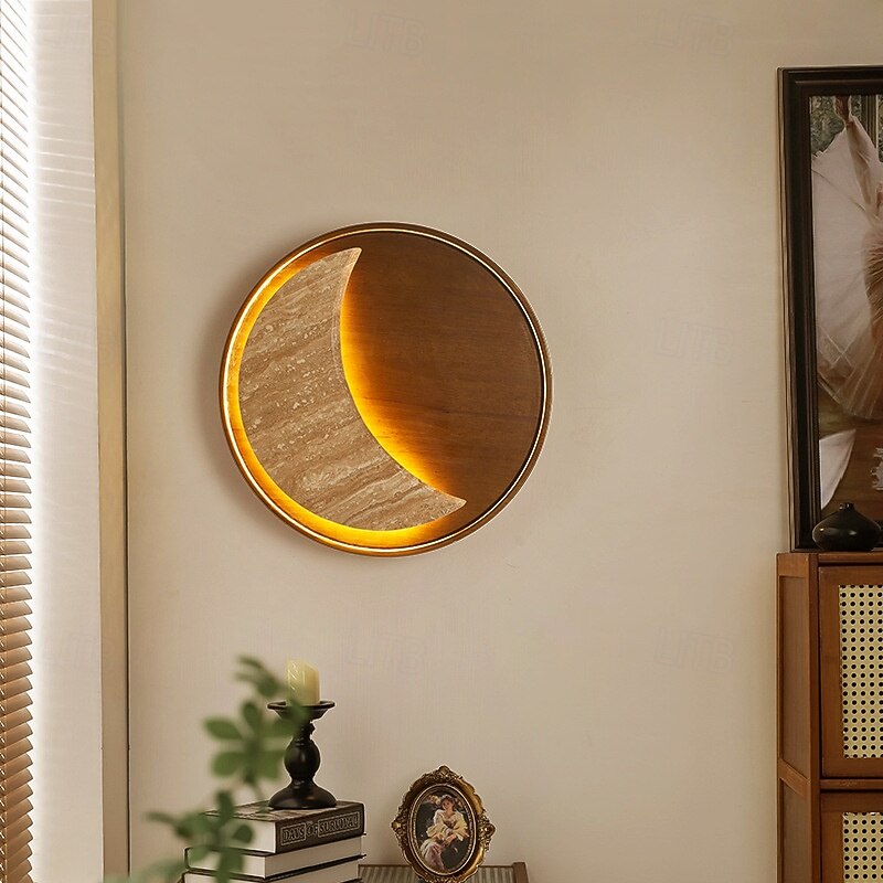 LED Wall Light Moon Design Modern Nordic Stone Wall Sconces Bedroom Dining Room Wall Mount Wall Light 110-240V - Main Image