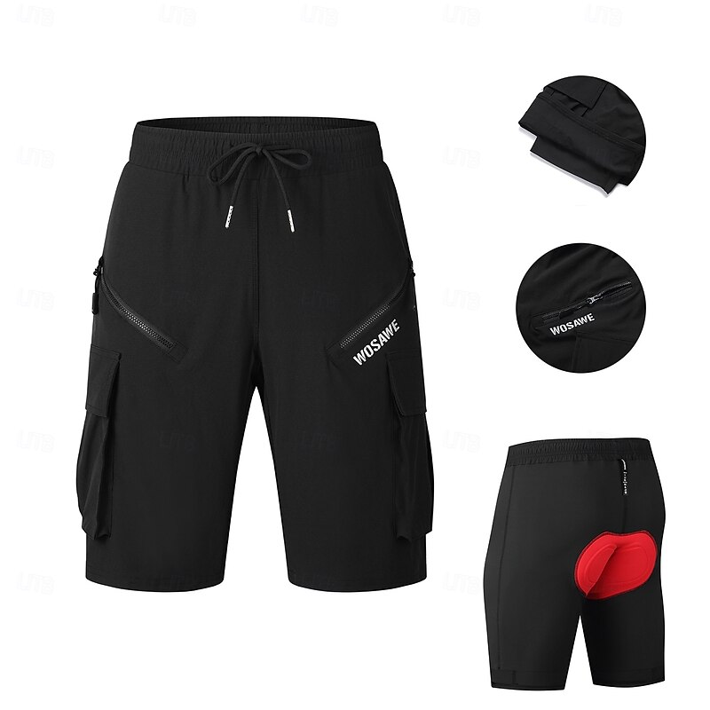 WOSAWE summer speed mountain biking shorts underpants all-in-one running hiking shorts quick-drying breathable five pants BD1533