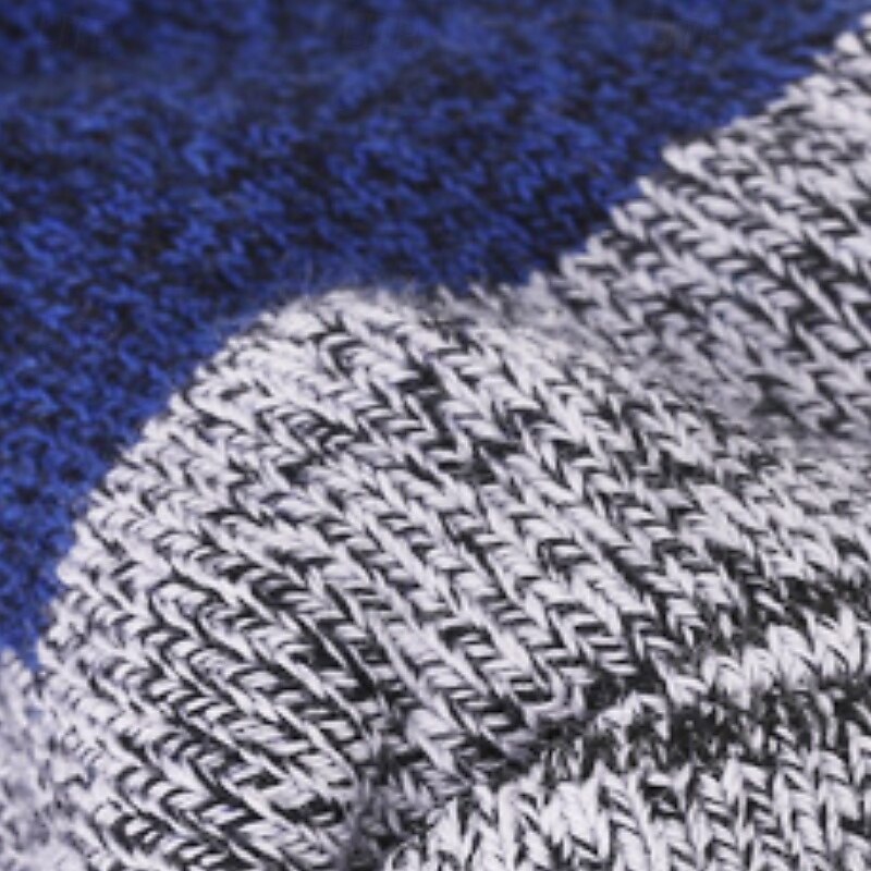 1 Pair Men's Hiking Socks Running Socks Sports Socks Breathable Anti Blister Sweat-Wicking cushioned Winter Outdoor quarter crew Patchwork Cotton Dark Grey Army Green Blue for Running4