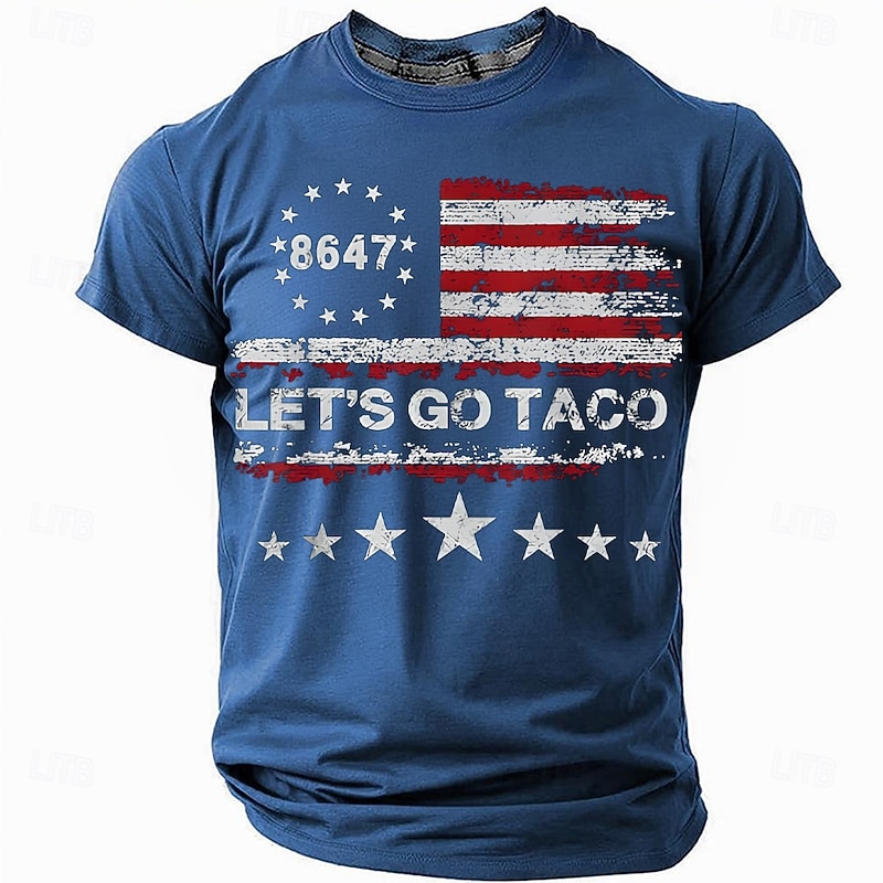 Patriotic T Shirts For Men Veterans T Shirt Short Sleeve T shirt 3D Print Crew Neck Shirt Fashion Daily Casual Street Casual Daily Red Blue Green Summer Spring All Seasons Clothing Apparel S M L XL3