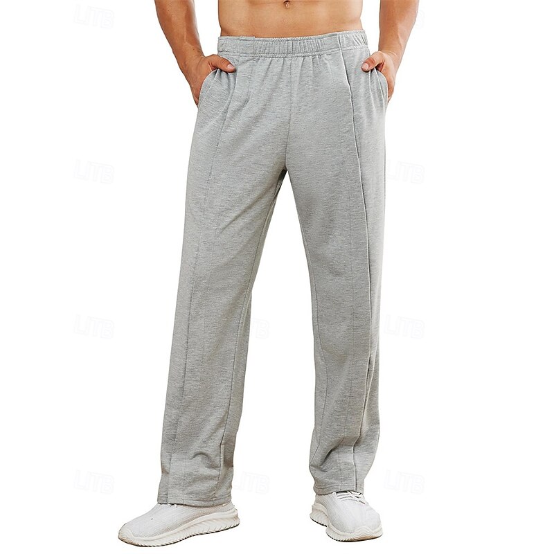 Men's Athletic Pants Sweatpants Tear Away Pants Trousers Pocket Elastic Waist Drawstring Plain Comfort Sports Outdoor Daily Fashion Casual Black Navy Blue Micro-elastic3