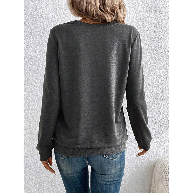 Women's Pullover Sweatshirt Graphic Striped Casual Long Sleeve Crew Neck Regular Tops Home Street Dailywear Print White Pink Blue Brown Gray Summer Spring Fall Winter2