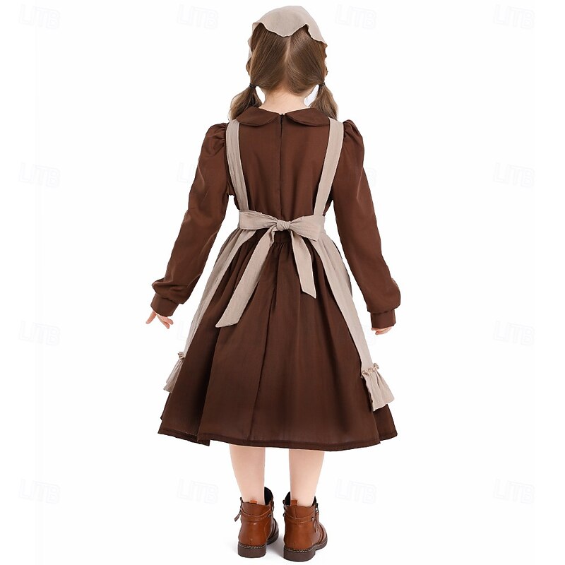 Anne of Green Gables Cinderella Dress Costume Storybook Characters Cosplay Movie Cosplay for Girls' Kid's Halloween Carnival World Book Day Performance Educational Dress Up School Event Dress Up2