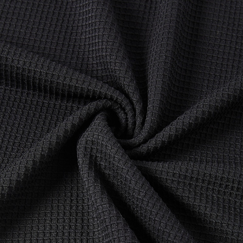 Men's Waffle Trousers Dress Pants Casual Pants Waffle Pants Solid Color Comfort Full Length Outdoor Business Daily Fashion Classic Style Black White Micro-elastic3