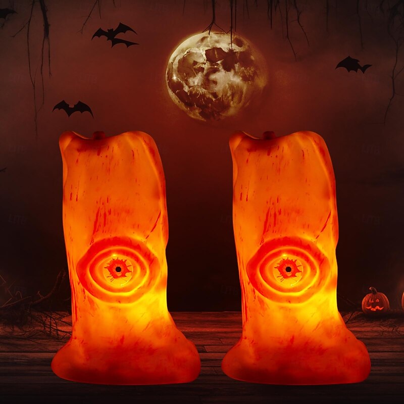 3 Pcs Halloween Candle Light Blood Eye LED Electronic Luminous  Indoor Restaurant Halloween Party Horror Atmosphere Decorative Light2