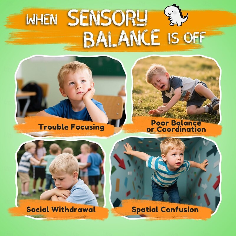 Turtle-Backed Swivel Sensory Chair for Kids - Vestibular Training & Physical Fitness Equipment4