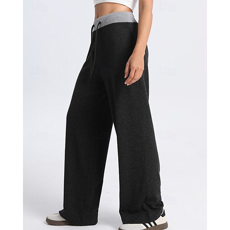 Women's Sweatpants Track Pants Straight Leg Pants Lace Pocket Bottoms Outdoor Sports & Outdoor Workout Windproof Moisture Wicking Pilates Running Yoga Regular Fit Sportswear Activewear Color Block3