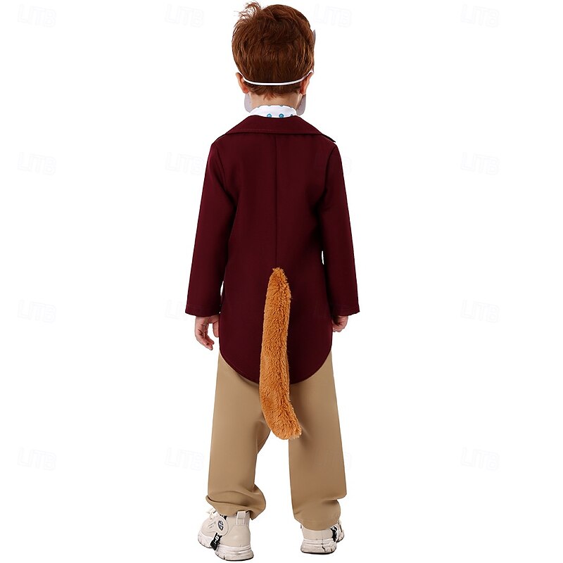 Fantastic Mr. Fox Fox Costume Storybook Characters Cartoon Movie Cosplay for Boys Kid's World Book Day Performance Educational Dress Up2