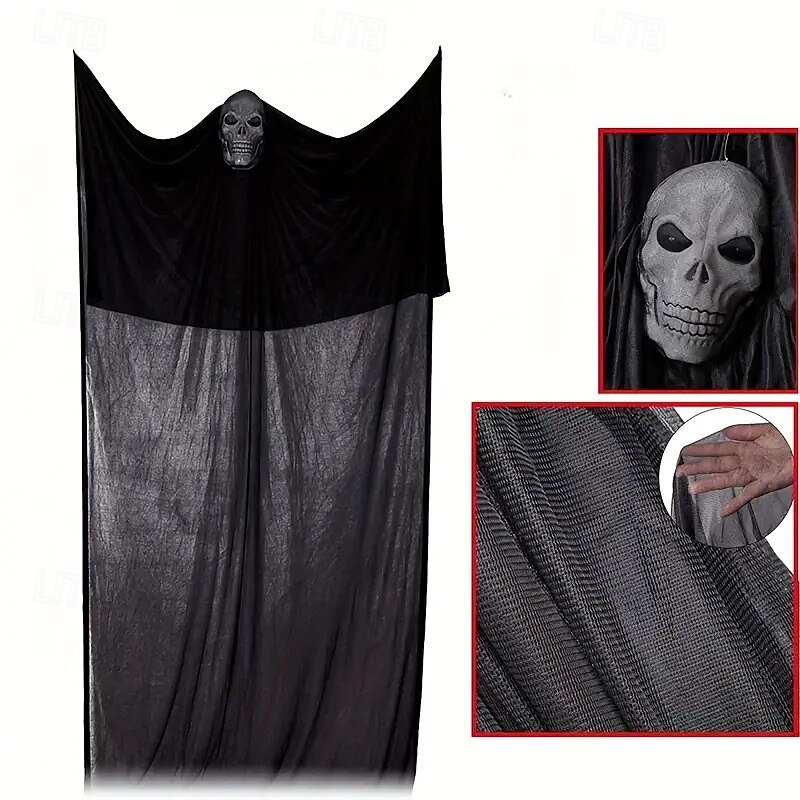 Halloween Ghost Hanging Decoration - 137.8 Inches Long No Power Required Suitable For Indoor And Outdoor Parties4