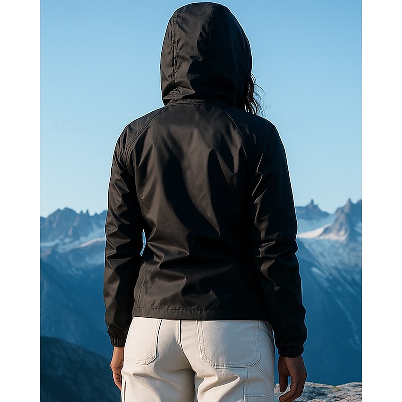 Women's Outdoor Jacket Hiking Jacket Outdoor Breathable Quick Dry Lightweight Hiking Outfits Hiking Clothes Summer Spring Jacket Tennis Golf Running Solid Color Black White Pink2