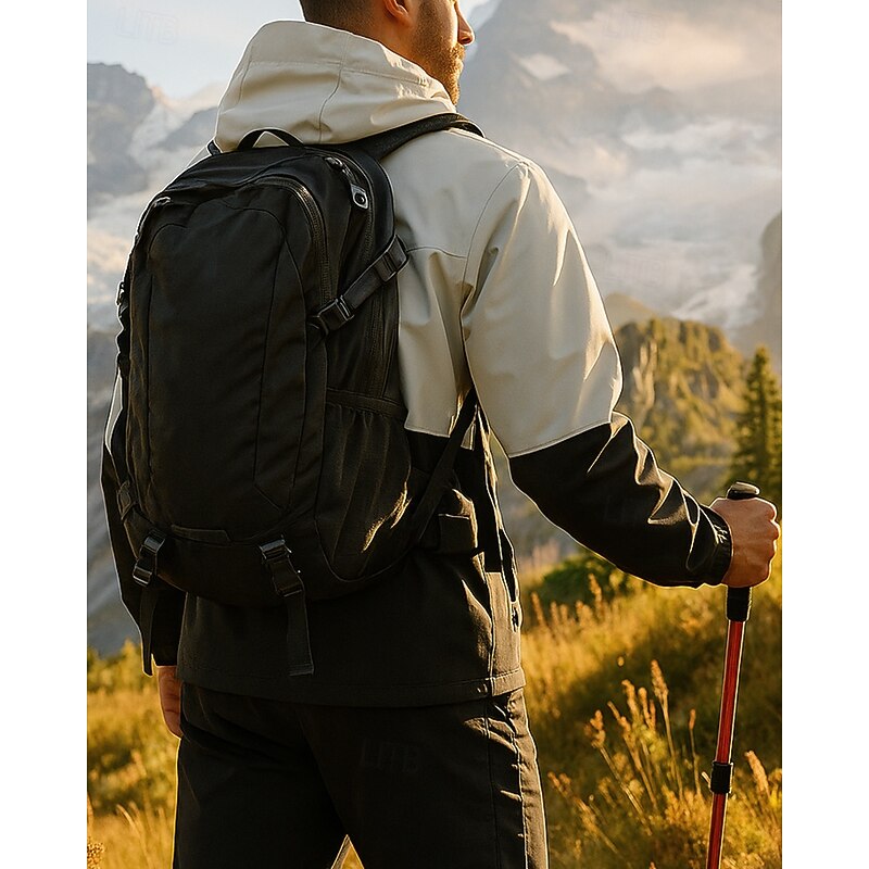 Men's Hiking Jacket Sport Jacket rain coat Outdoor Waterproof Breathable Quick Dry Lightweight Hiking Outfits Hiking Clothes Spring Autumn / Fall Jacket Tennis Golf Running Patchwork Dark Grey Dark2